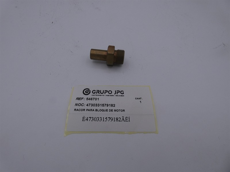Imagen alternativa 1 del producto: RACOR PARA BLOQUE DE MOTOR